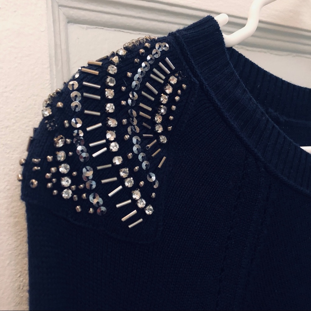 Loft Embellished Shoulder Sweater